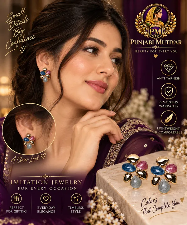 Multicolour_Stainless_Steel_Earrings_For_Women