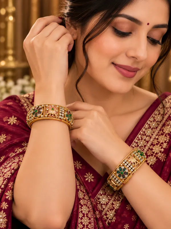 Gold_Stainless_Steel_Bangle_For_Women