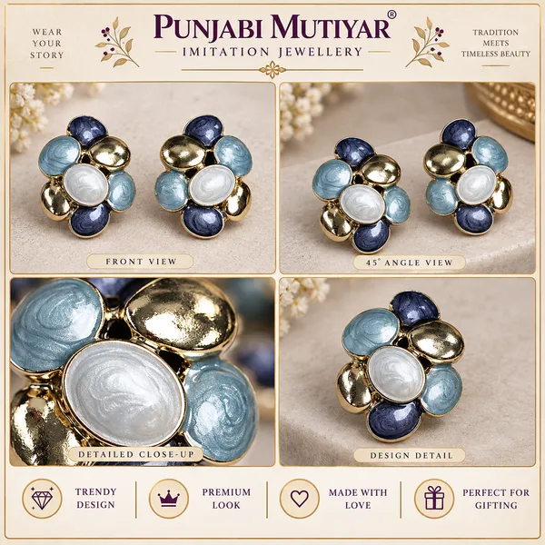 Blue_Stainless_Steel_Earrings_For_Women