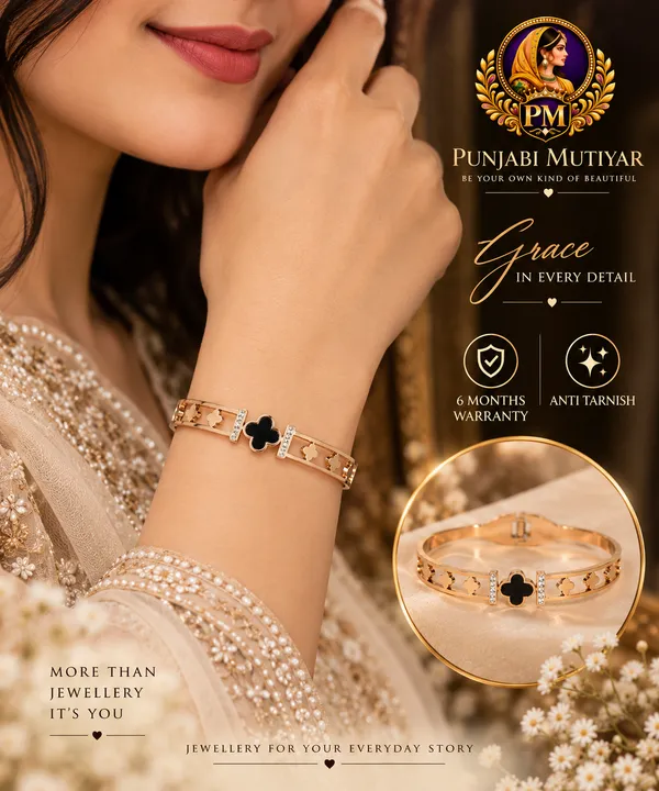 Gold_And_Black_Stainless_Steel_Bracelet_For_Women