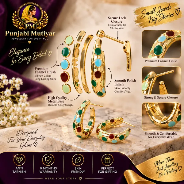 Multicolour_Stainless_Steel_Earrings_For_Women