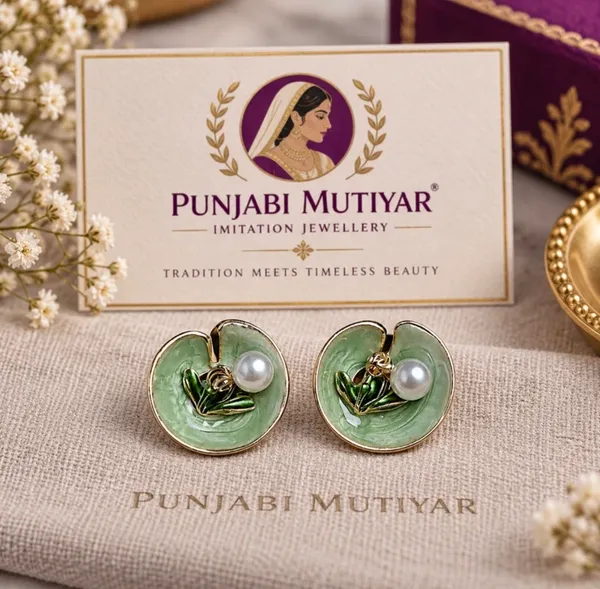 Green_Stainless_Steel_Earrings_For_Women
