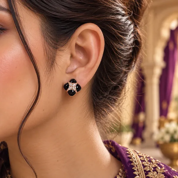 Black_Stainless_Steel_Earrings_For_Women