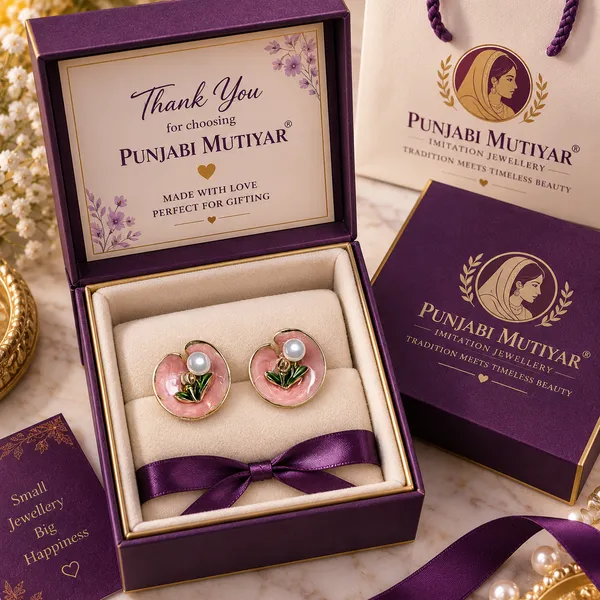 Pink_Stainless_Steel_Earrings_For_Women
