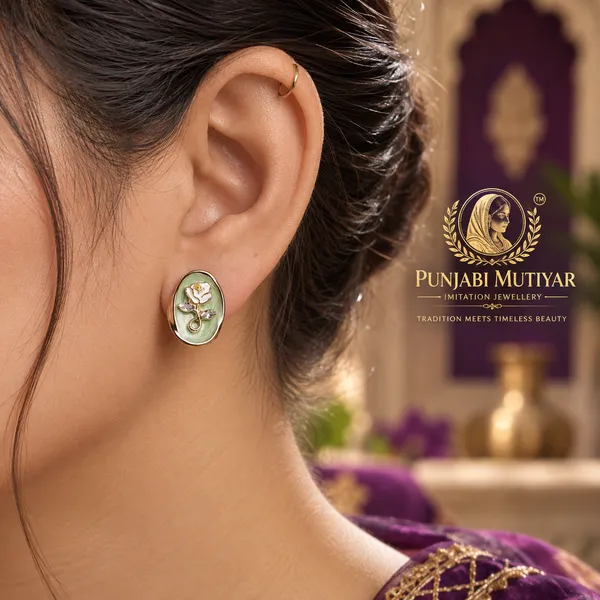 Green_Stainless_Steel_Earrings_For_Women
