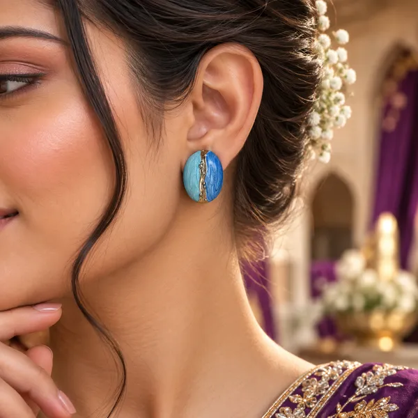 Blue_Stainless_Steel_Earrings_For_Women