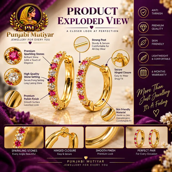 Pink_Stainless_Steel_Earrings_For_Women