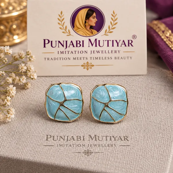 Blue_Stainless_Steel_Earrings_For_Women
