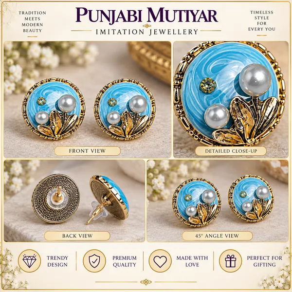 Blue_Stainless_Steel_Earrings_For_Women