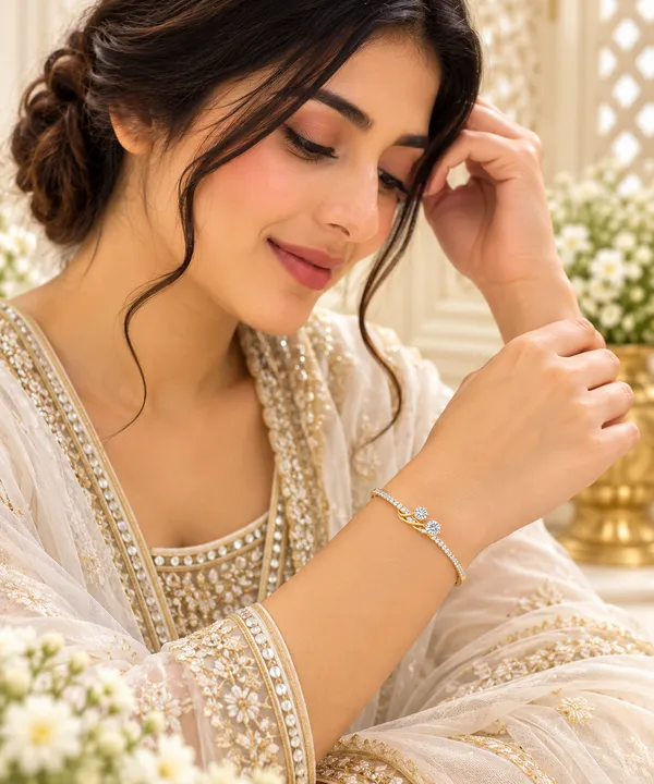 White_Stainless_Steel_Bracelet_For_Women