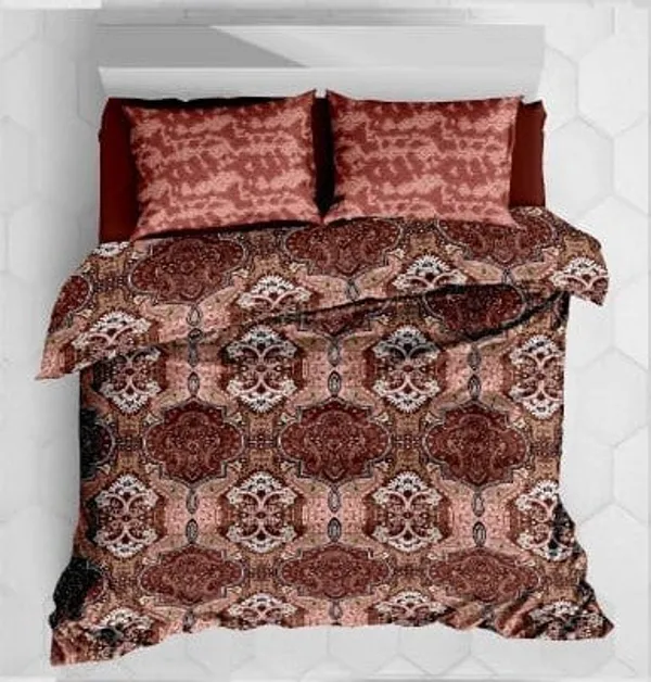 Dark_Orange_Super_Soft_Cotton_Double_Bedsheet_With_2_Pillow_Cover