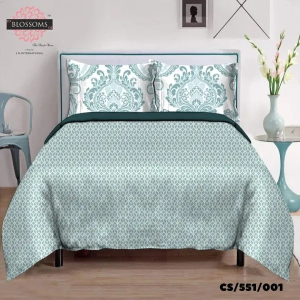 Sea_Green_Cotton_Satin_Double_Bed_Bedsheets