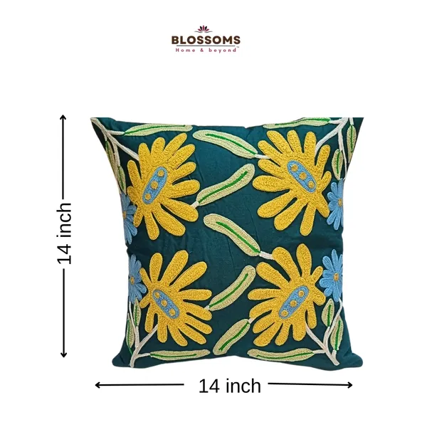 Dark_Green_Cotton_Embroidered_Aari_Work_Decorative_Cushion_Cover