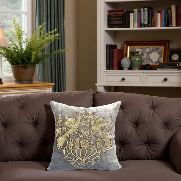 Grey_Velvet_Cushion_Cover_With_Zari_Embroidery