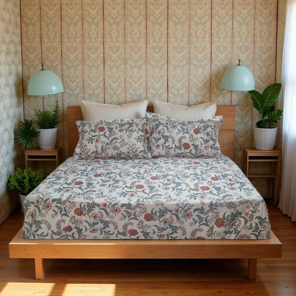 Off_White_Premium_Digital_Print_500_Tc_King_Size_Bedsheet_With_2_Pillows
