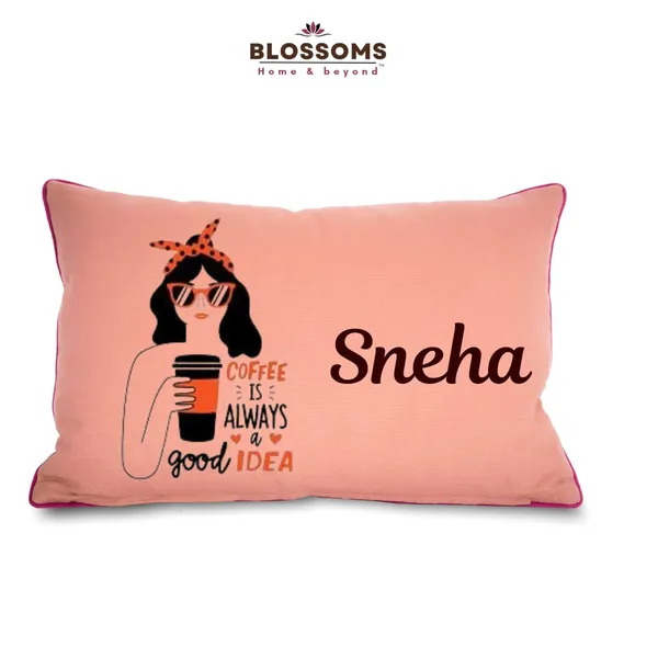 Orange_Personalised_Coffee_Theme_Embroidered_Cushion_With_Filler