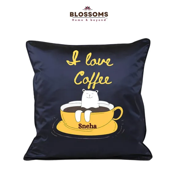 Dark_Blue_Personalised_I_Love_Coffee"Theme_Embroidered_Cushion_With_Filler