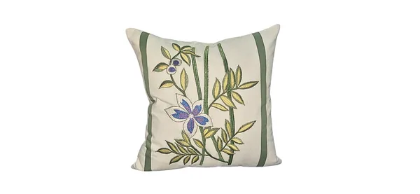 Green_&_White_Cotton_Embroidered_&_Quilted_Floral_Design_Cushion_Cover_(4_Pcs)