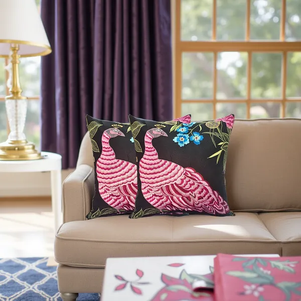 Multicolor_Embroided_Peacock_Cushion_Cover