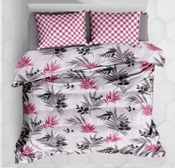Pink_Cotton_Double_Bedsheet_With_2_Pillows