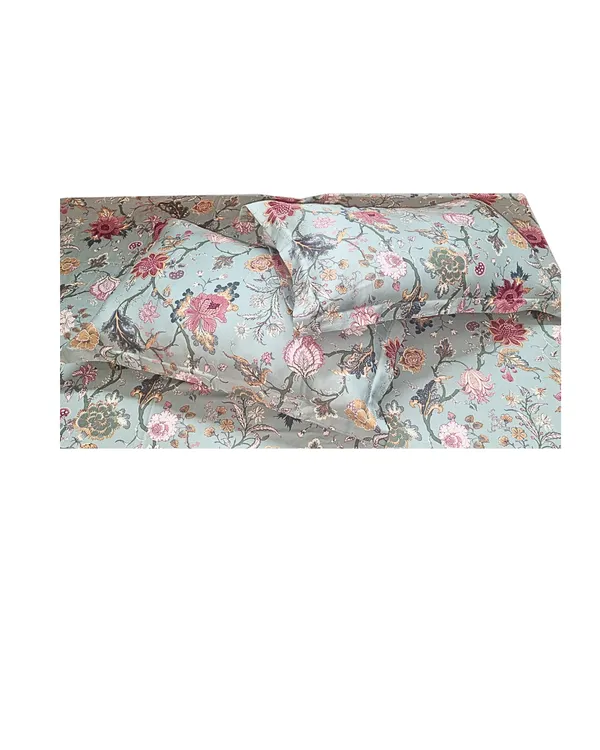Blossoms_100%_pure_cotton_printed_floral_400_TC_bedsheet._King_size.