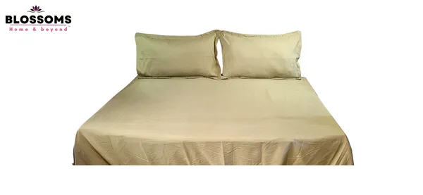 Blossoms_9_pc_green_and_cream_bedding_set_with_soft_and_durable_micro_cotton_fabric_._Includes_1_comforter(reversible)_,1_dohar_reversible,_1_bedsheet_,_2_pillows_and_4_cushion_covers_only_.