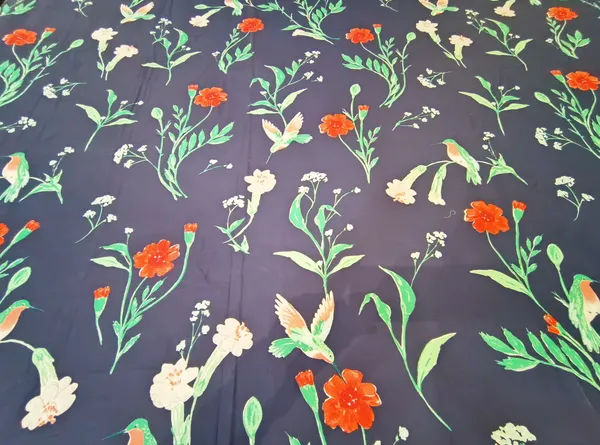 Blossoms_blue_Printed_double_bed_king_size_bedsheet_with_2_pillows.