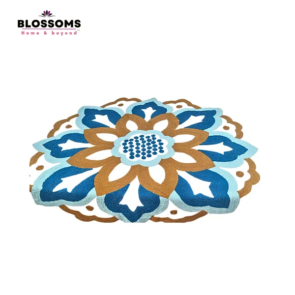 Blossoms_aari_plutch_work_floral_whole_Embroidered_bedsheet_with_2_embroidered_pillow_covers_._Pure_cotton_-off_white_fabric.