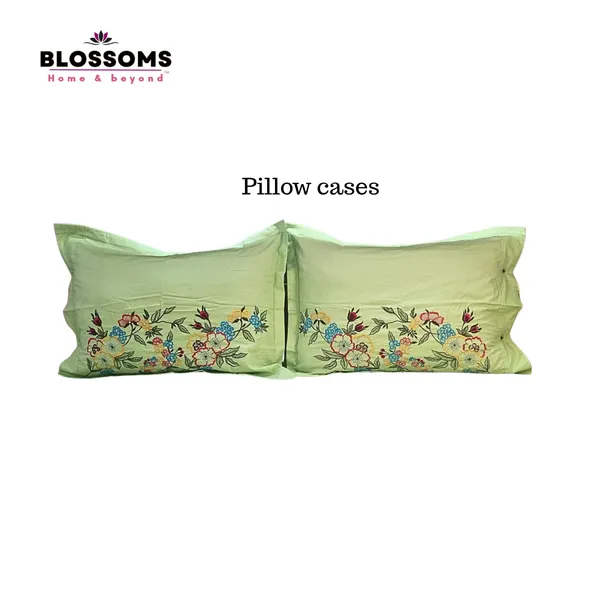 Blossoms_embroidered_bedsheet_with_embroided_pillow_covers._|2_pillow_cases|_|pure_cotton_|_|_big_sizes|.