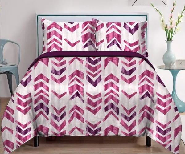 Pink_Pure_Cotton_Abstract_Printed_Double_Bed_Bedsheet_With_2_Pillow_Covers