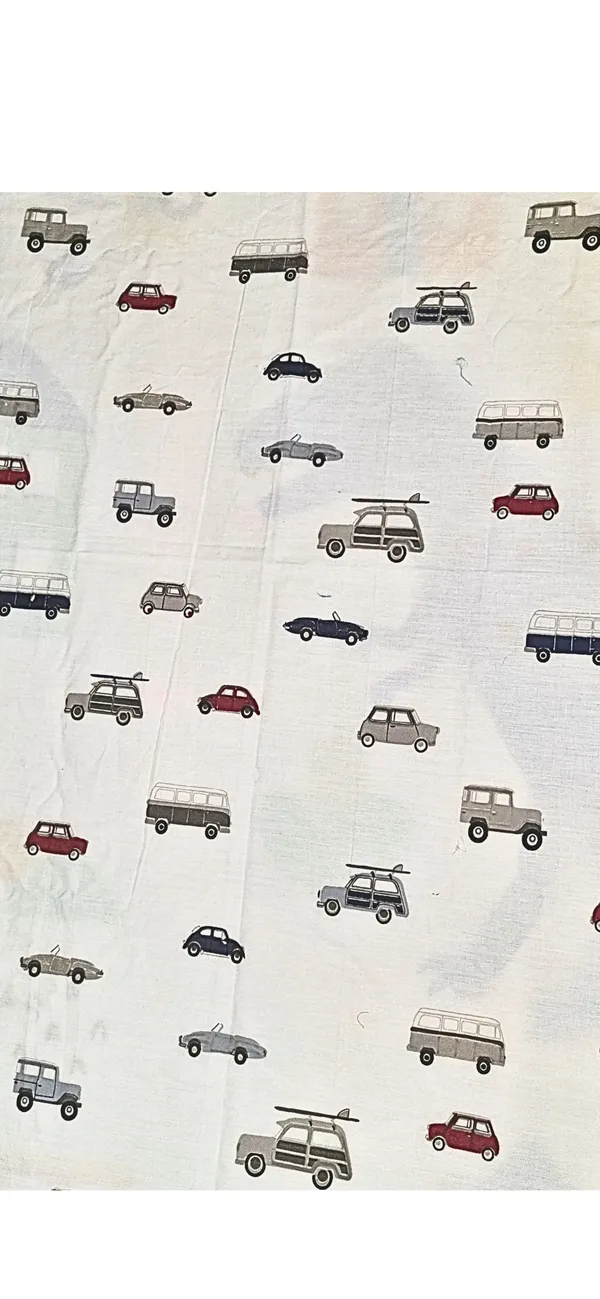 Blossoms_pure_cotton_kids_bedding_set_with_car_print._1_bedsheet_(45"x60"),1_pillow_with_filler_(12"x20")_ideal_upto_5_years.