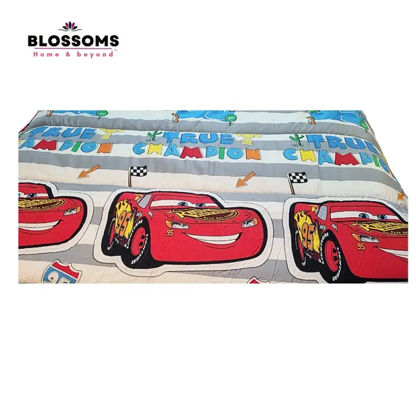 Blossoms_kids_comforter(quilt)_mcqueen_cars_print_with_280_gsm_filling._Pure_cotton_fabric._Unit_1
