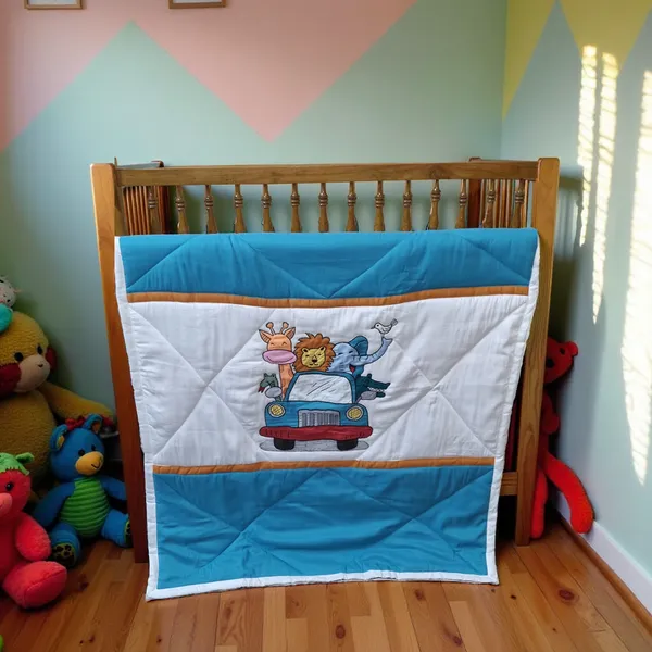 Blossoms_kids_embroidered_jungle_theme_quilt_35"x45"_for_age_upto_4_years.