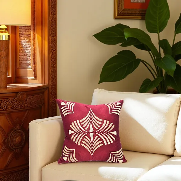 Blossoms_Mehroon_cotton_Cushion_covers|_16x16_inch_|_super_premium_zari_embroidery_|_pack_of_1