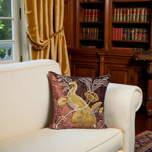 Blossoms_champaign_colour_velvet_Cushion_covers|_16x16_inch_|_super_premium_embroidery_|_pack_of_1