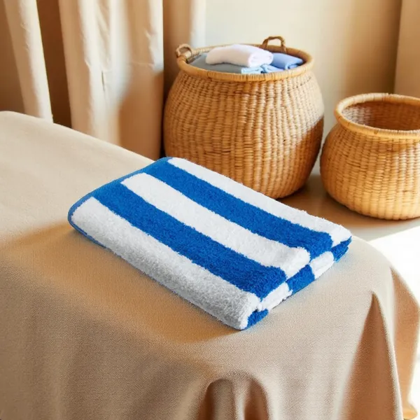 Blossoms_1_pc_extra_large_Blue_&_white_Bath_Towel_|_100%_pure_cotton|.