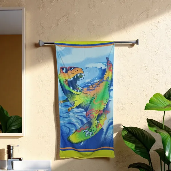 Blossoms_kids_"Dinosaur"_printed_Towels_|_100%_Cotton_towels|_|_safe_for_kids_|_big_size_-29x69_inch_|_set_of_1_pc_.