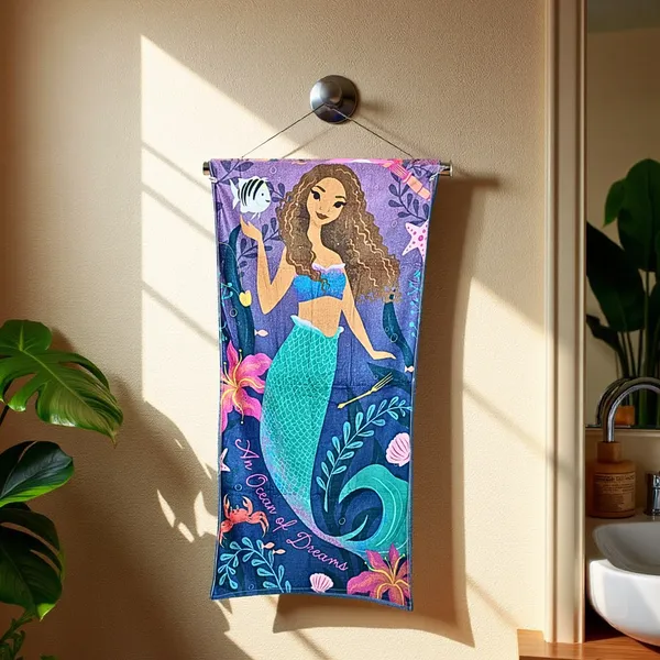 Blossoms_kids_"The_Little_Mermaid"_cartoon_printed_Towels_|_100%_Cotton_towels|_|_safe_for_kids_|_big_size_29x62_inch_|_set_of_1_pc_.
