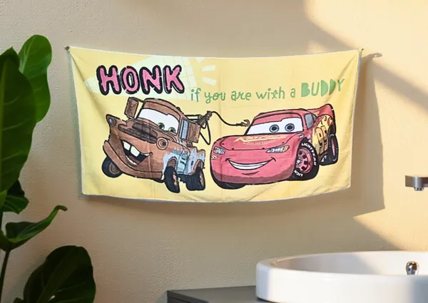 Blossoms_kids_"Mc_Queen_honk_cars"_cartoon_printed_Towels_|_100%_Cotton_towels|_|_safe_for_kids_|_big_size_25x48_inch_|_set_of_1_pc_.