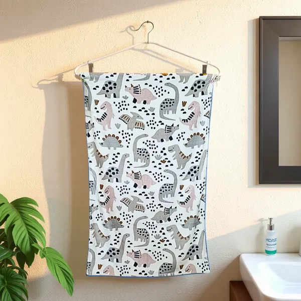 Blossoms_kids_"White_Dinos"_cartoon_printed_Towels_|_100%_Cotton_towels|_|_safe_for_kids_|_big_size_-29x47_inch_|_set_of_1_pc_.