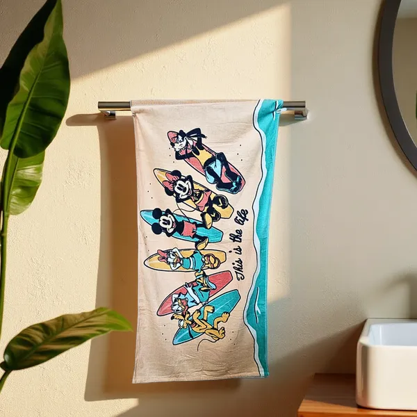 Blossoms_kids_"Mickey_mouse_&_Goofy"_cartoon_printed_Towels_|_100%_Cotton_towels|_|_safe_for_kids_|_big_size_-29x62_inch_|_set_of_1_pc_.