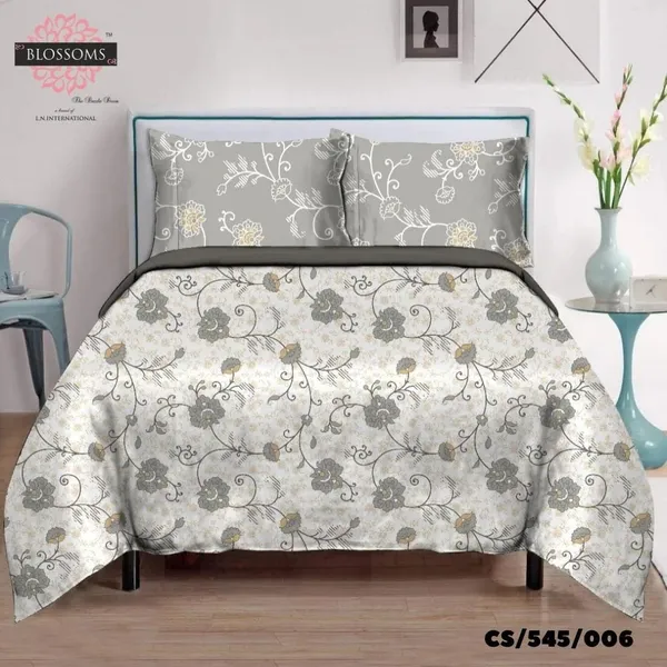 Grey_Cotton_Satin_Double_Bed_Bedsheets