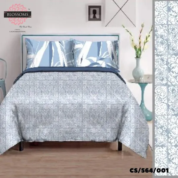 Blue_Cotton_Satin_Double_Bed_Bedsheets