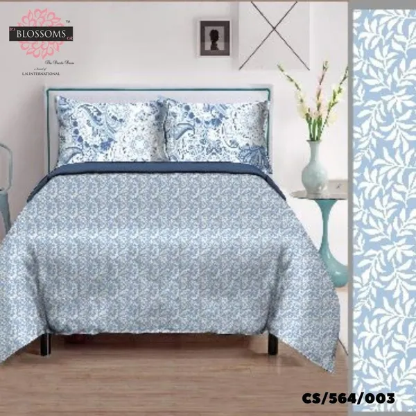 Sky_Blue_Cotton_Satin_Double_Bed_Bedsheets