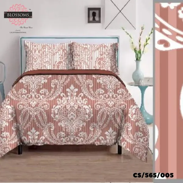 Rust_Cotton_Satin_Double_Bed_Bedsheets