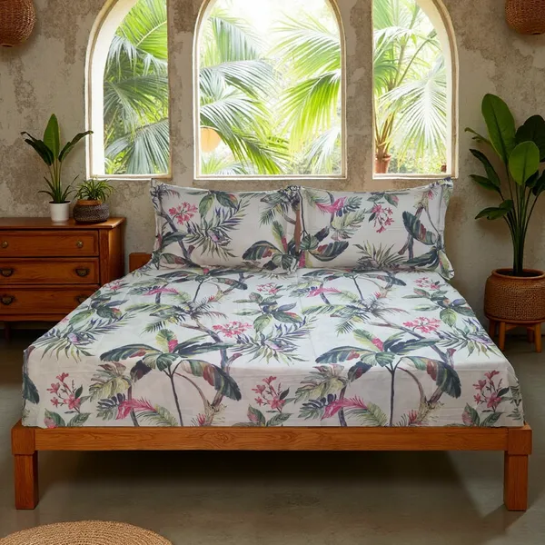 Blossoms_Digital_print_king_size_printed_floral_bedsheet_600_tc_with_2_pillows