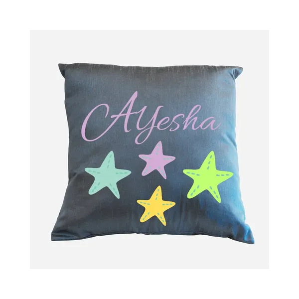 "Star"_theme_embroidered_personalised_cushion.Best_for_gifting.Name_can_be_changed