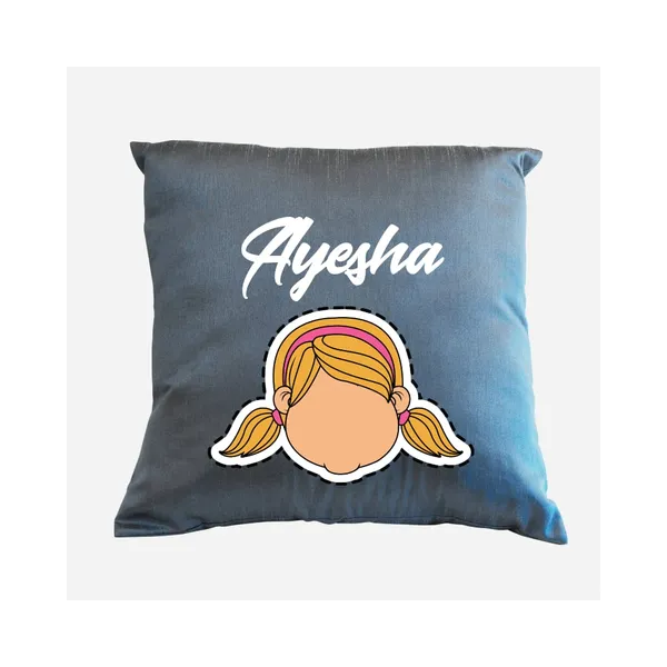 "Girl_"_theme_embroidered_personalised_cushion.Best_for_gifting.Name_can_be_changed