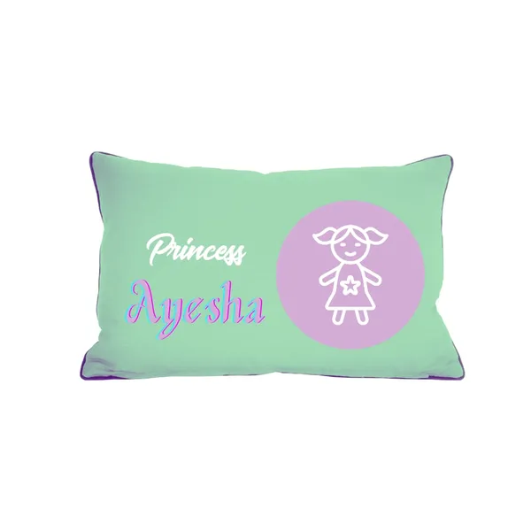 "Girl_"_theme_embroidered_personalised_cushion.Best_for_gifting.Name_can_be_changed