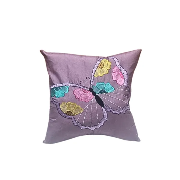 "Butterfly"_theme_embroidered_personalised_cushion.Best_for_gifting.Name_can_be_changed
